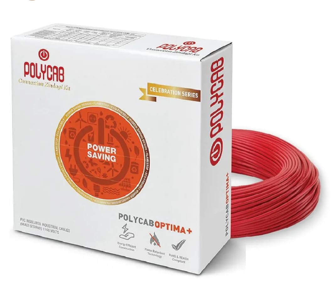 POLYCAB OPTIMA PLUS, 90m [0.75 sq. mm, Red]